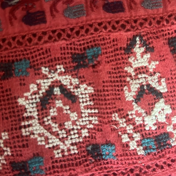 Free People Red Reckless Abandon Embroidered Tank Top XS - Picture 9 of 9